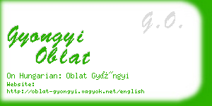 gyongyi oblat business card